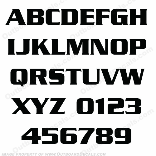 Registration Numbers & Letters Decal Kit (Standard Block Font) - Any Color!