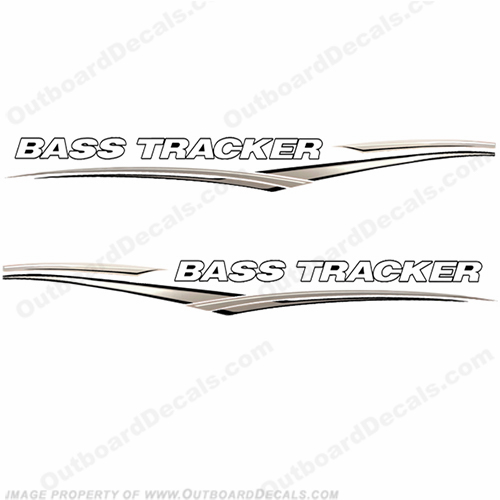 Bass Tracker Boat Graphic Decals - Tan