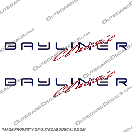 Bayliner Classic Boats Logo Decals - 2 Color Bayliner, Marine, Boat, Classic, 2 Color, 2, color, any color, any, custom