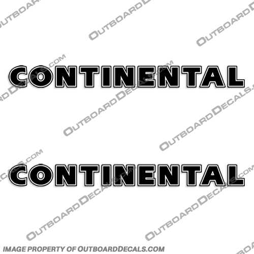 Continental Boat Trailer Decals (Set of 2) - Any Color! - Style 3