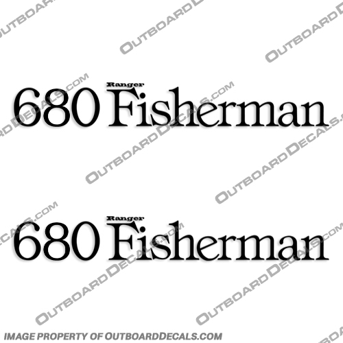 Ranger 680 Fisherman Decals (Set of 2) - Any Color!  boat, decals, ranger, 680, fisherman, 1994, stickers, decal, kit, decals, set,