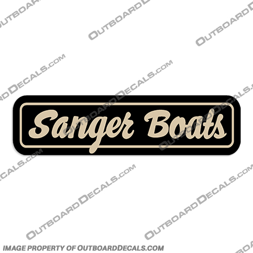 Sanger Boat Decal (Style 3) - Any Color! Sanger, Boat, Decal, Style, Style 2, 2, Set of 2, Any, Color, Any Color, 3, style 3,