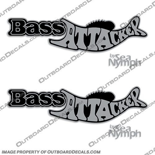 Bass Attacker by Sea Nymph Boat Decals - Any Color! Bass, Attacker, Bass Attacker, by, Sea Nymph, Sea, Nymph, Boat, Decal, Decals, Any Color