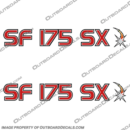 Skeeter SF 175 SX Starfire Decal Bass Boat Logo Decals (Set of 2)   star fire, star, fire, INCR10Aug2021, sf, 175, sf175, sf 175, skeeter, sx