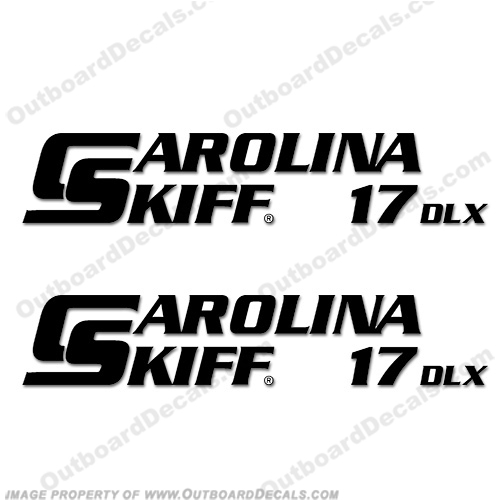 Carolina Skiff 17 DLX Boat Decals - (Set of 2) Any Color! boat, decals, carolina, skiff, decal, 14, dlx, 17, any, color, any color, set of 2