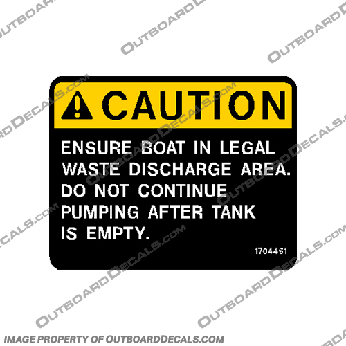 Warning /Caution Decal - "Ensure Boat In Legal..." - 1704461 warning, caution, decal, sticker, single, ensure, boat, legal, 1704461, safety, 