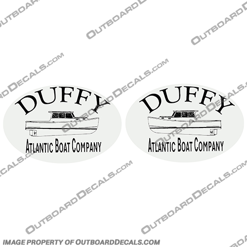 Duffy Boats Atlantic Boat Logo Decals (Set of 2) Duffy, Boat, Boats, Atlantic, Logo, Decal, Decals, Set, of, 2, two, Set of 2