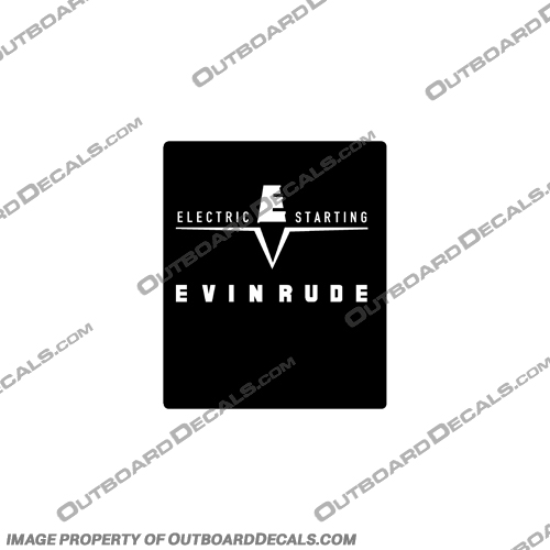 Evinrude Electric Starting Decal   evinrude, lark, 35, engine, ship, master, ship master, shiftmaster, shift master, shift-master, 62, controller, control, johnson, electric, start, starting, ignition, 