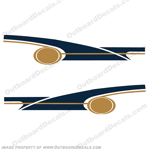 Grady White Style Stripes - Dark/Navy Blue boat, decals, grady, white, style, side, stripe, sections, 306, bimini, 2006, stickers, Fisherman, Stripes, Dark, Navy, Blue, Navy Blue, Dark Navy Blue, Gold