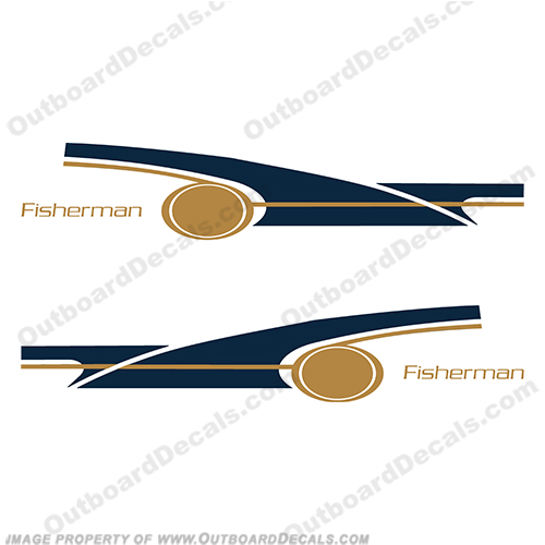 Grady White Fisherman Style Stripes - Dark/Navy Blue boat, decals, grady, white, style, side, stripe, sections, 306, bimini, 2006, stickers, Fisherman, Stripes, Dark, Navy, Blue, Navy Blue, Dark Navy Blue, Gold