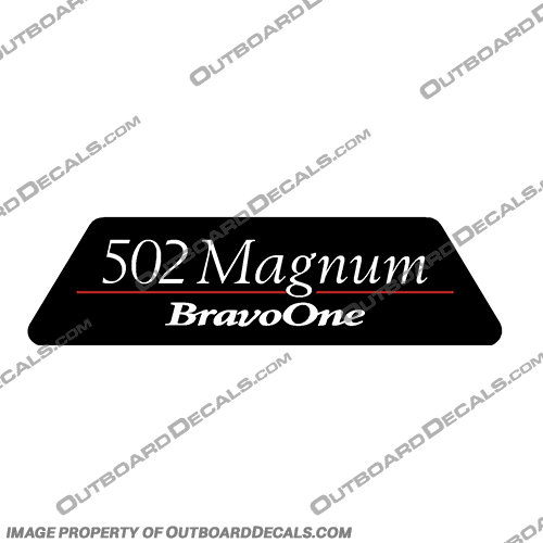 Mercruiser 502 Magnum Bravo One Flame Arrestor Single Decal mercruiser, mer, cruiser, 502, magnum, bravo, one, BravoOne, flame, arrestor, decal, kit, stickers, decals, 