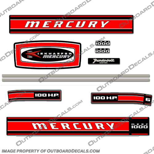 Mercury 1969 100HP Decal Kit INCR10Aug2021