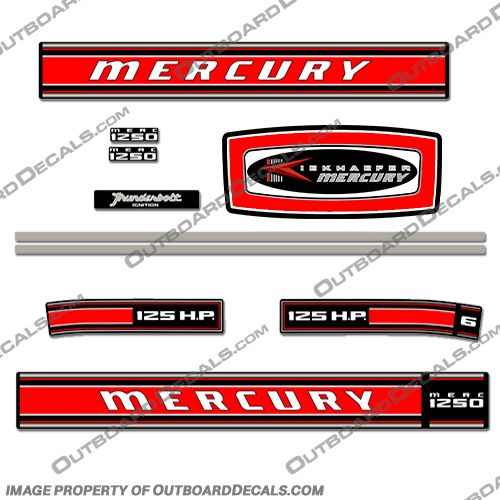 Mercury 1969 125HP Decal Kit INCR10Aug2021