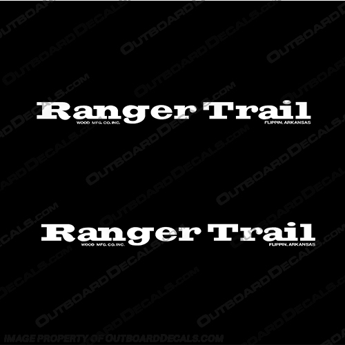 Ranger Trail by Wood MFG Flippin Arkansas Trailer Decals (Set of 2) - Any Color! INCR10Aug2021