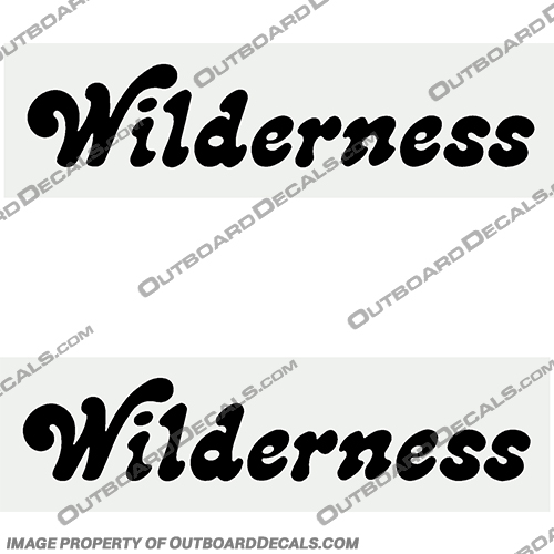 Scott Canoe Wilderness Decals (Set of 2) boat, logo, lettering, label, decal, sticker, kit, set, cadillac, scott, canoe, green, black, wilderness