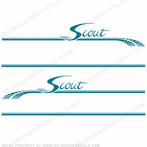 Scout Boat Logo and Stripe Decals - Any Color!