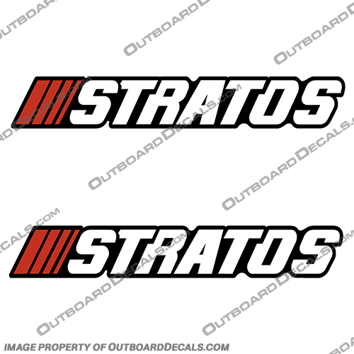 Stratos Boats Lettering Logo (Set of 2) Boat Decals Stratos, Boat, Boats, w/, with, Star, 1, Decal, Decals, Lettering, Logo, Set, of, 2, Set of 2, Two