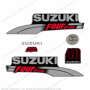 Suzuki 40hp DF40 FourStroke Decal Kit 2003 - 2009