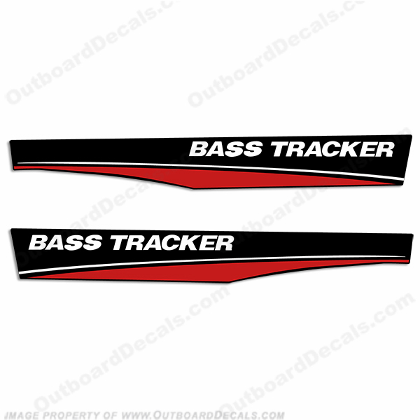 Bass Tracker Boat Decals - Red