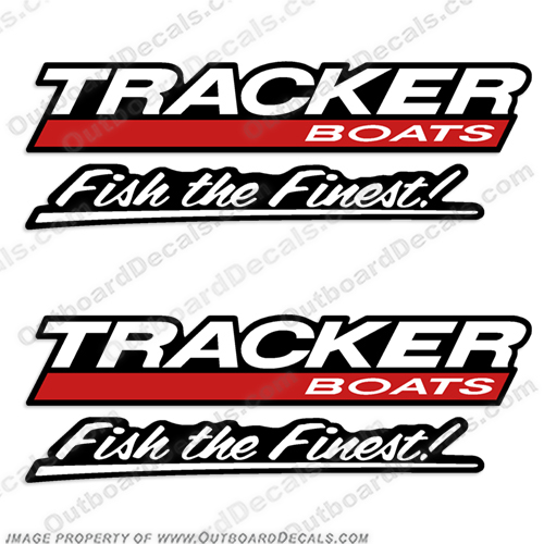 Bass Tracker Boats Fish the Finest Boat Hull Decal (set of 2)