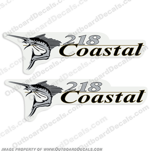 Wellcraft Coastal 218 Logo Boat Decals (Set of 2)