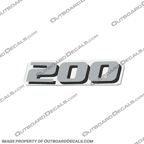 Yamaha outboard "200"  Decal yamaha, motors, 200, hp, outboard, motor, engine, horsepower, rating, label, 200hp, decal, sticker, front, rear