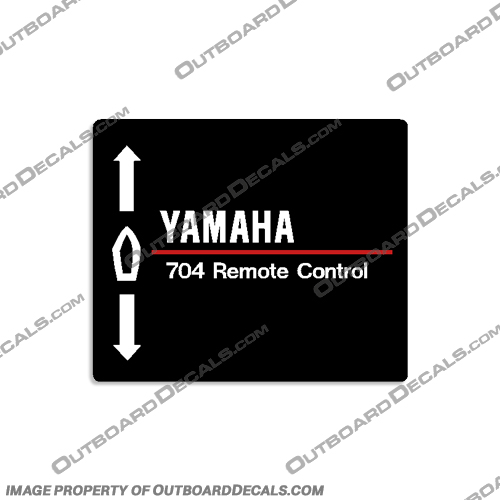 Yamaha "704 Remote Control" Decal  yamaha, single, number, 704,  remote, control, throttle, decal, logo, sticker, outboard, 